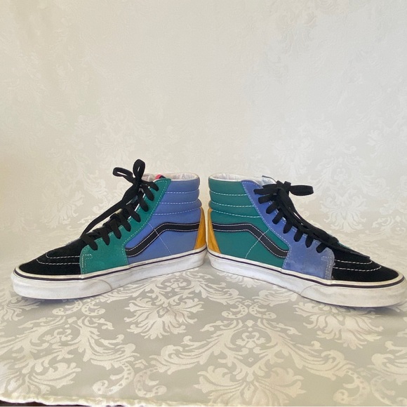 Vans Sk-8 High-tops, unisex, Multicolor colorblock yellow, green, blue and black - Picture 2 of 7